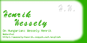henrik wessely business card